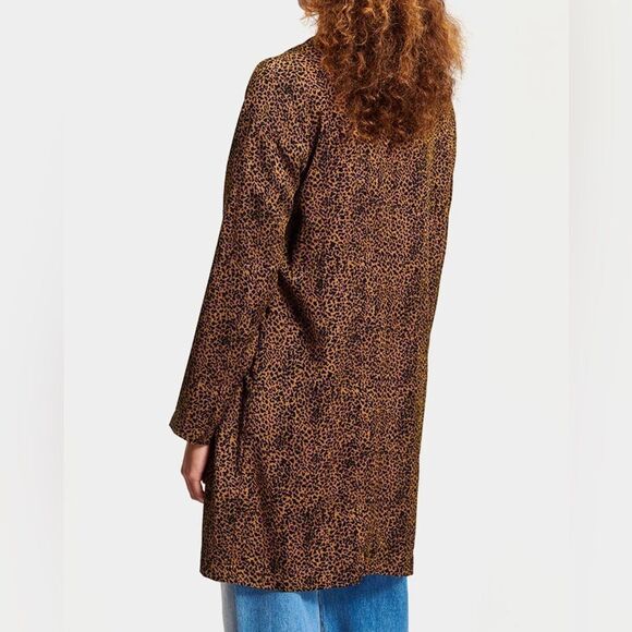 Essentiel Antwerp Tracy Leopard Micro Print Coat Dress - Picture 5 of 16